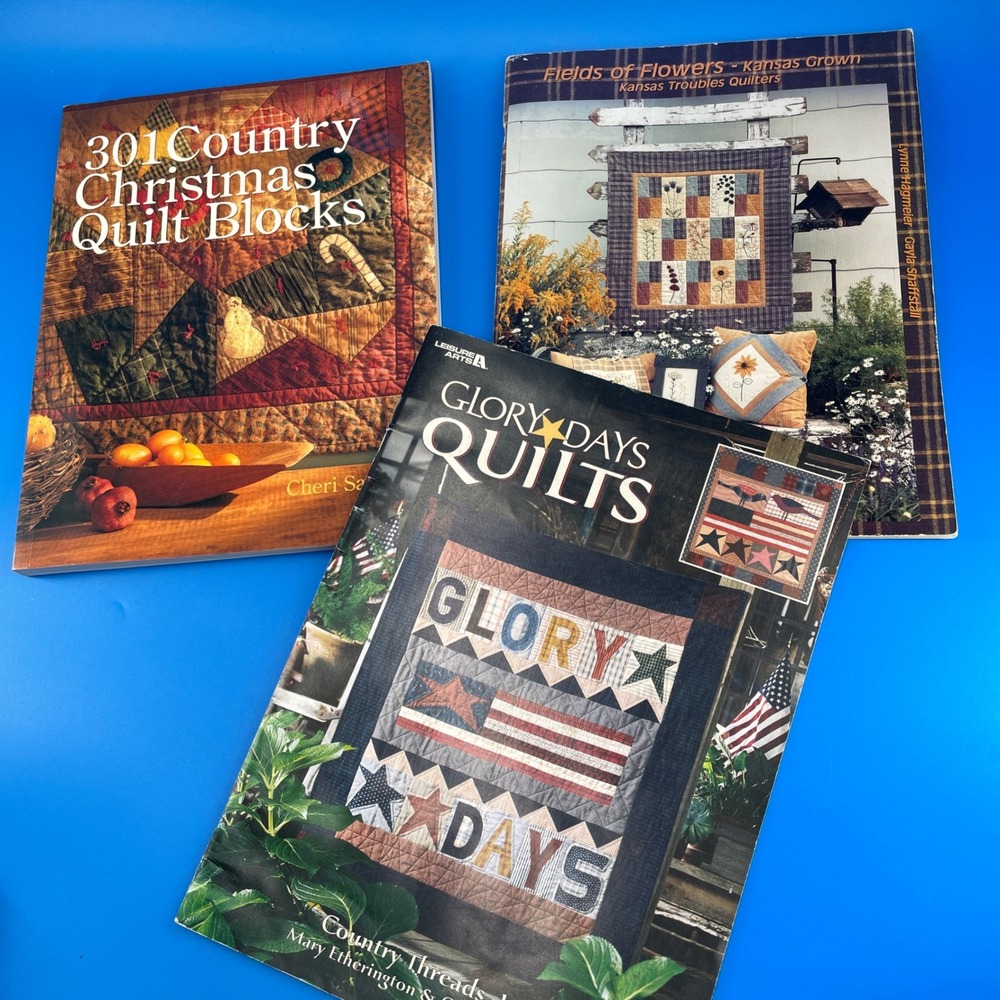 Quilting Books Blocks Patterns Christmas Patriotic Prairie Primitive